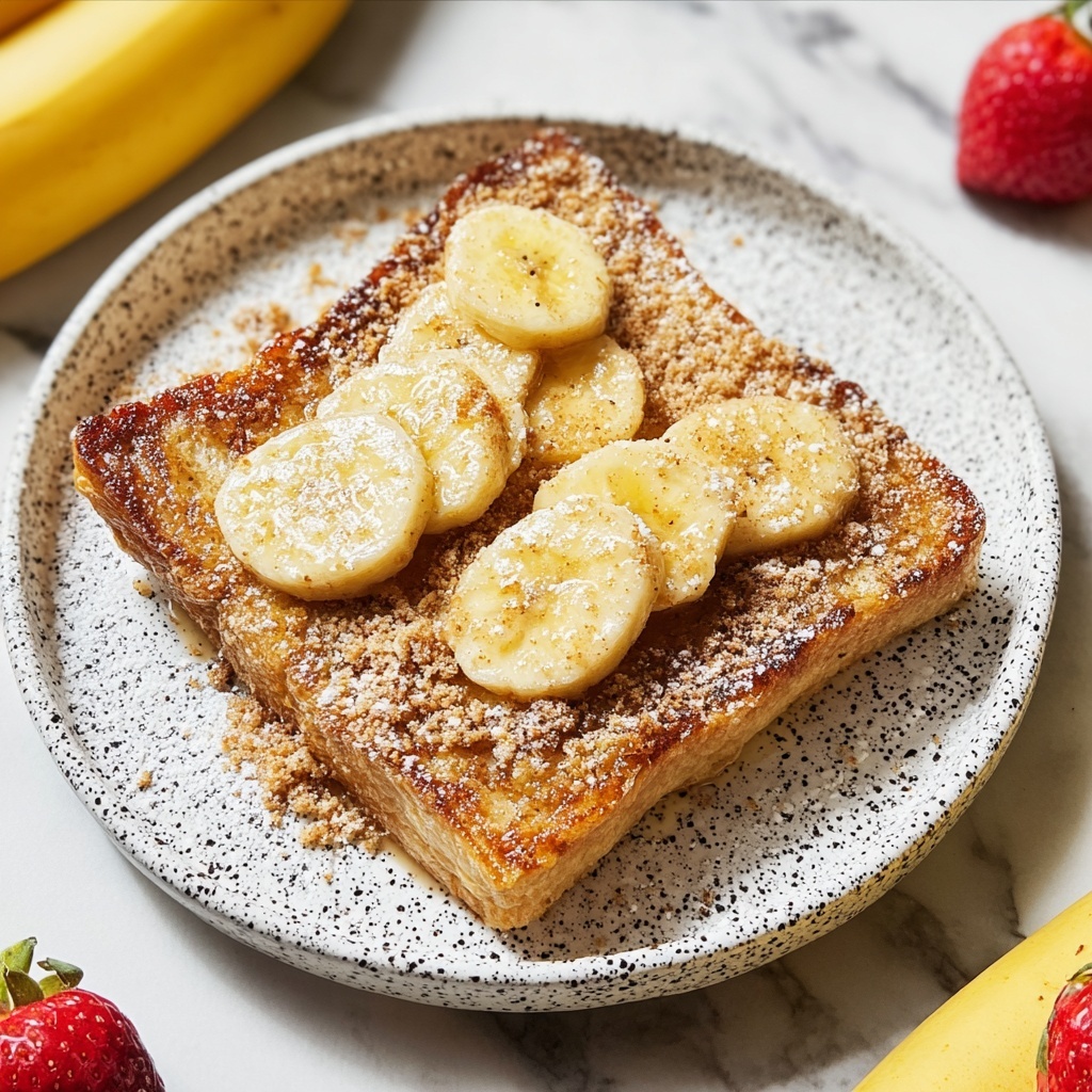 Irresistible Overnight Baked Banana French Toast Delight Recipe - Recipe Image