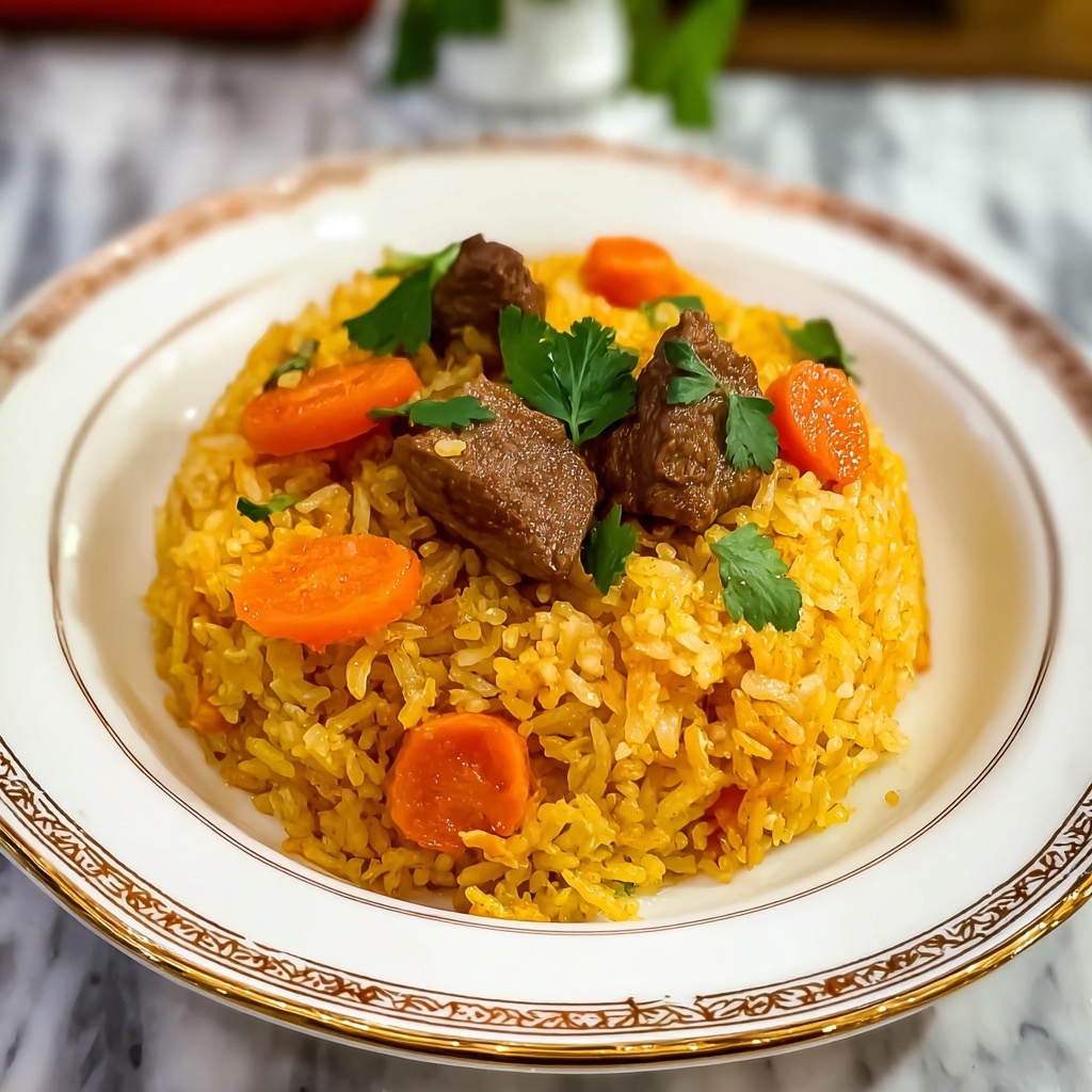 Uzbek Lamb and Carrot Pilaf Recipe - Recipe Image