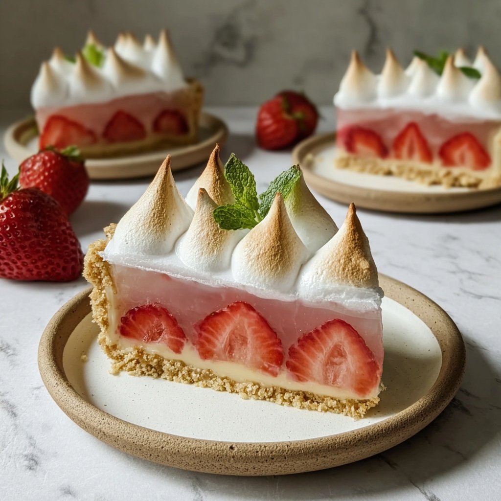 Low Carb Strawberry-Rhubarb Meringue Pie Bars Recipe - Recipe Image