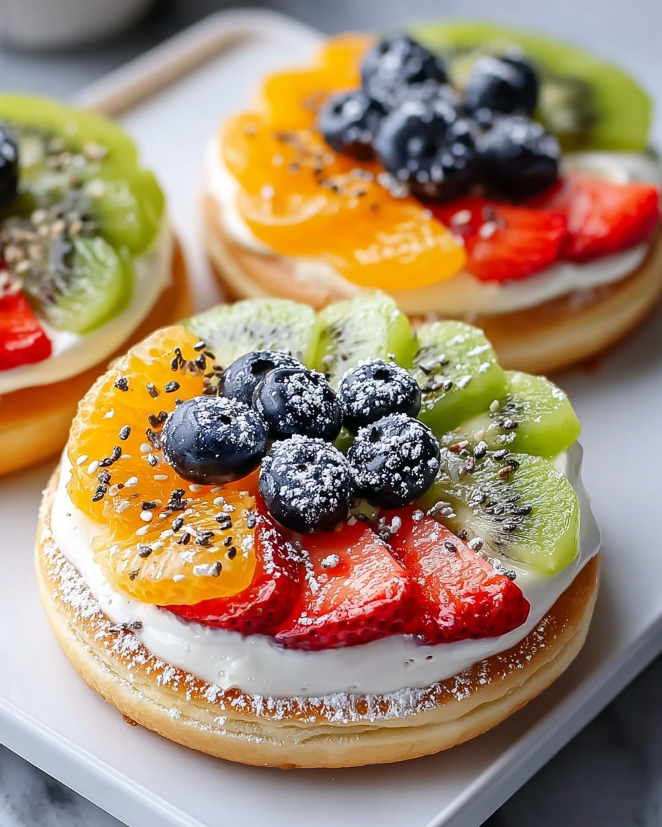 Healthy Breakfast for Kids: Bagel Fruit Pizzas Recipe - Recipe Image