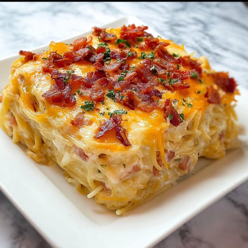 Cheesy Chicken Spaghetti Casserole Recipe - Recipe Image
