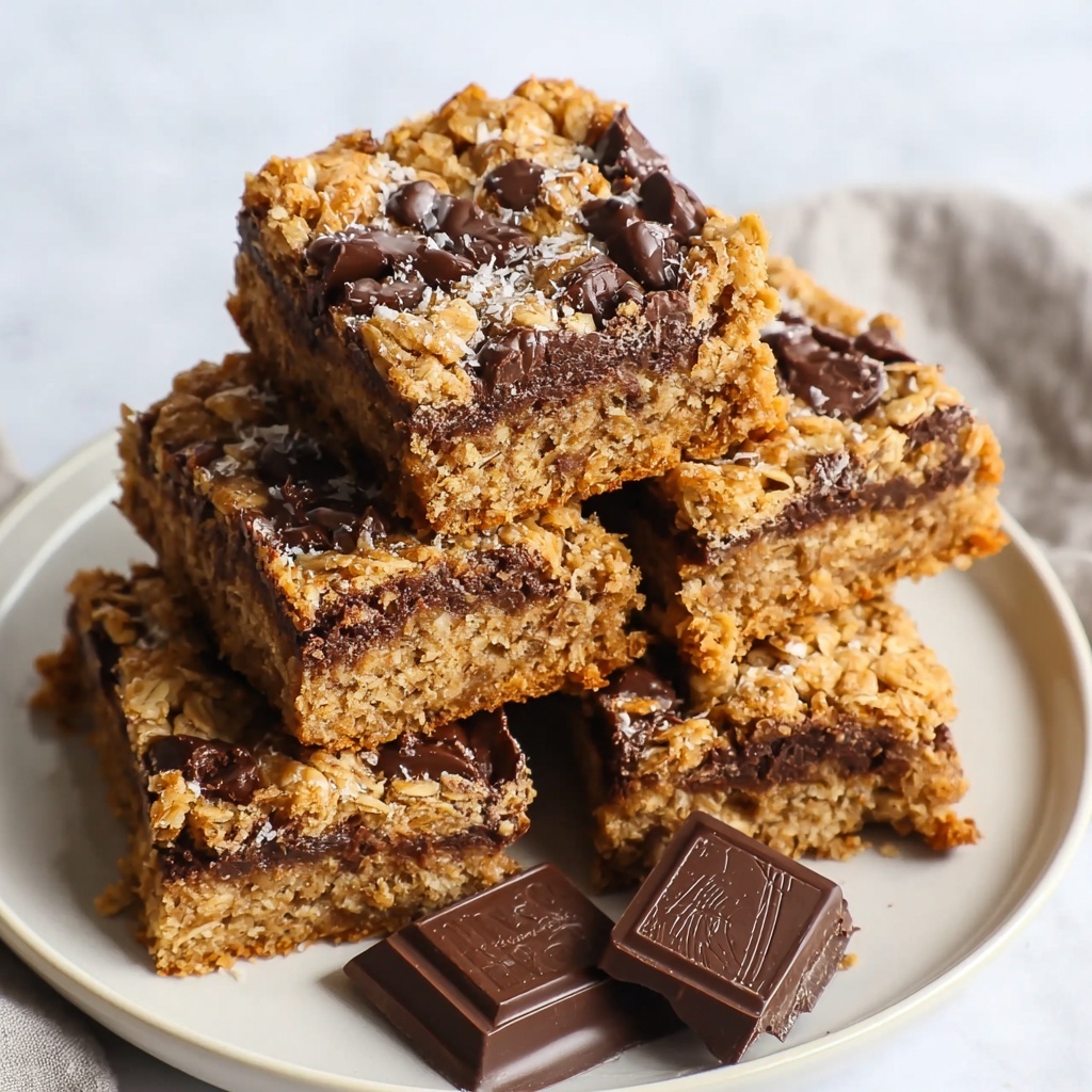Healthy Chocolate Chip Oatmeal Bars Recipe - Recipe Image