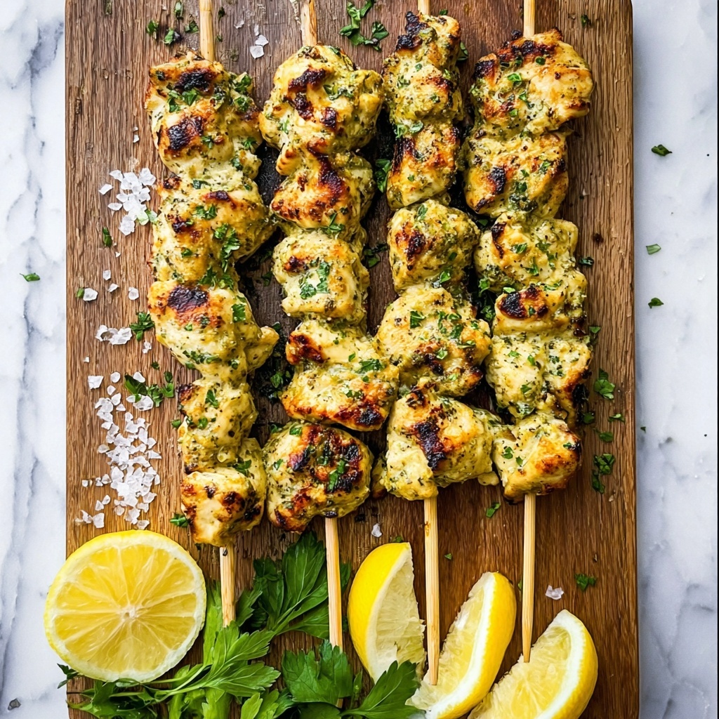 Garlic Parmesan Chicken Skewers Recipe - Recipe Image