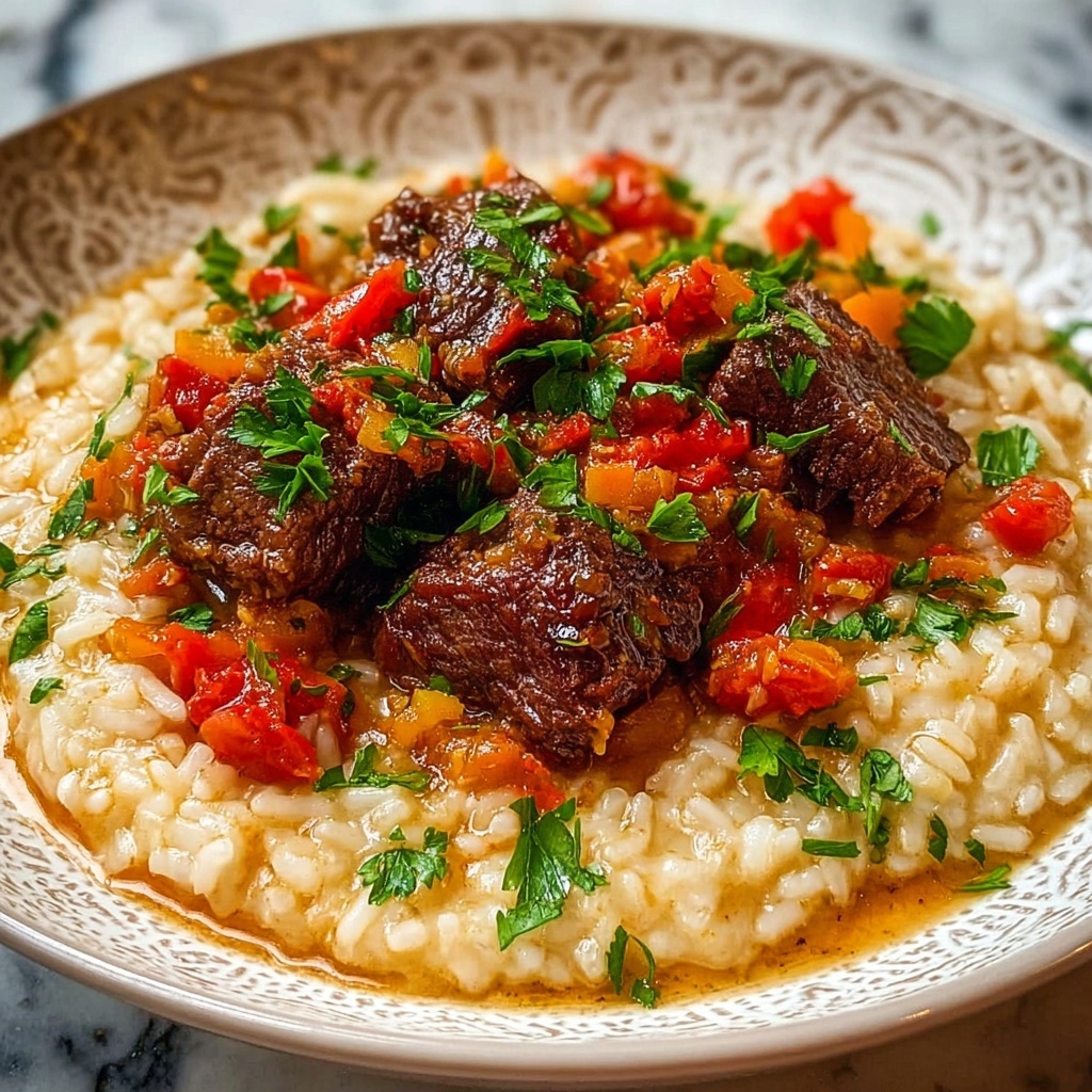 Italian-Inspired Pot Roast with Creamy Parmesan Risotto Recipe - Recipe Image