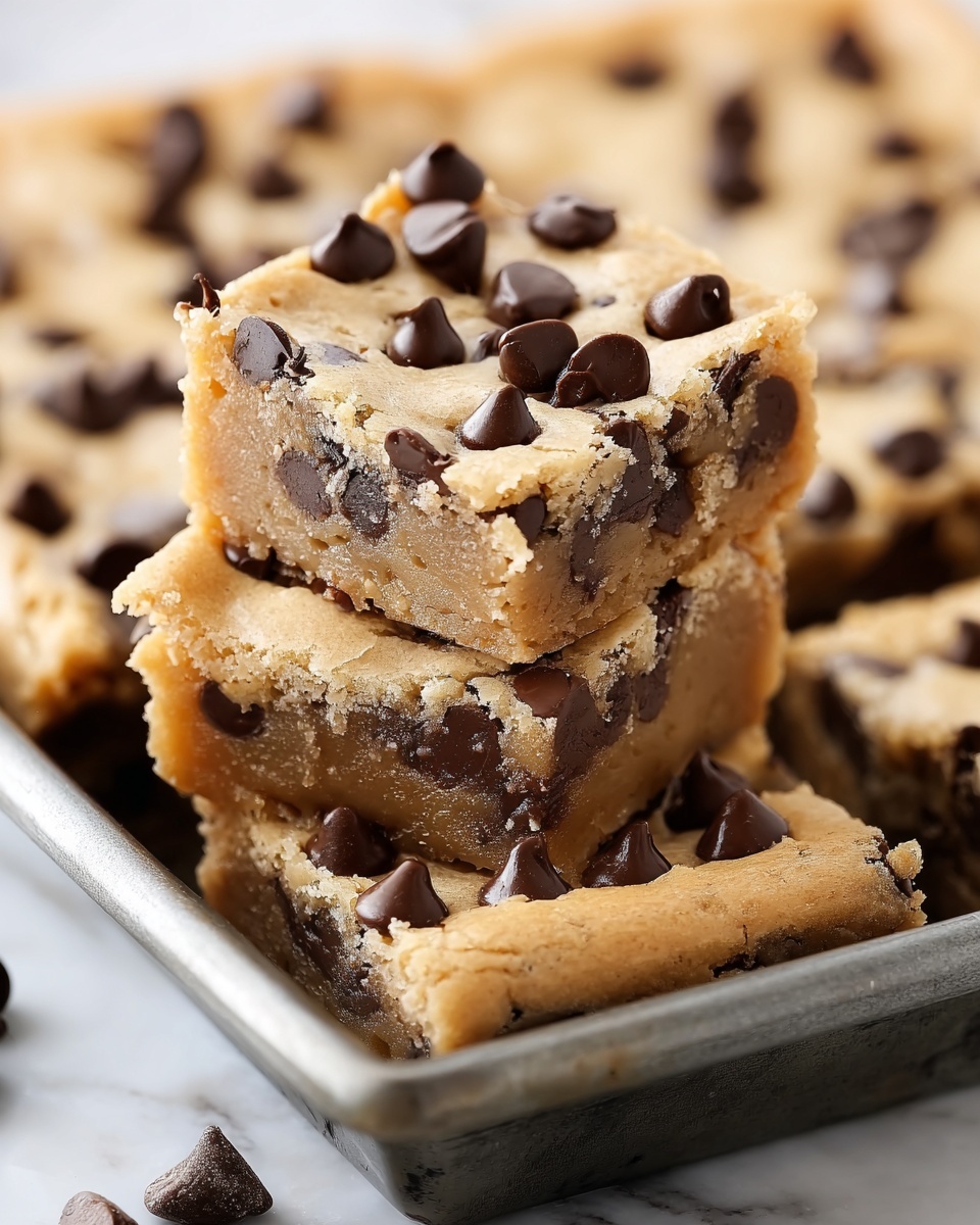 Peanut Butter Chocolate Chip Cookie Bars Recipe - Recipe Image