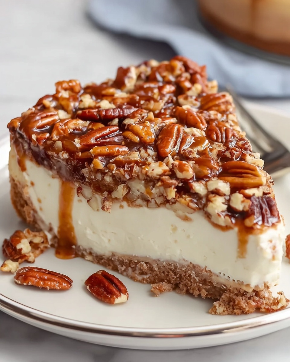No-Bake Keto Pecan Pie Cheesecake Recipe - Recipe Image