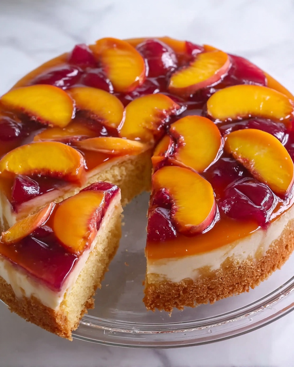 Peach Plum Upside Down Cake Recipe - Recipe Image