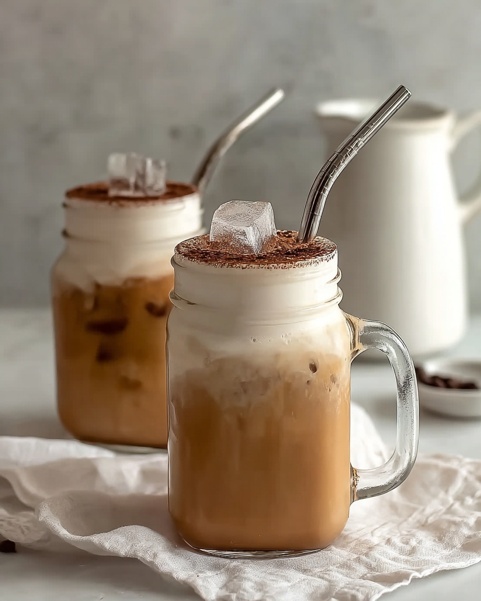 Oat Milk Iced Latte with Brown Sugar and Spiced Garnishes Recipe - Recipe Image