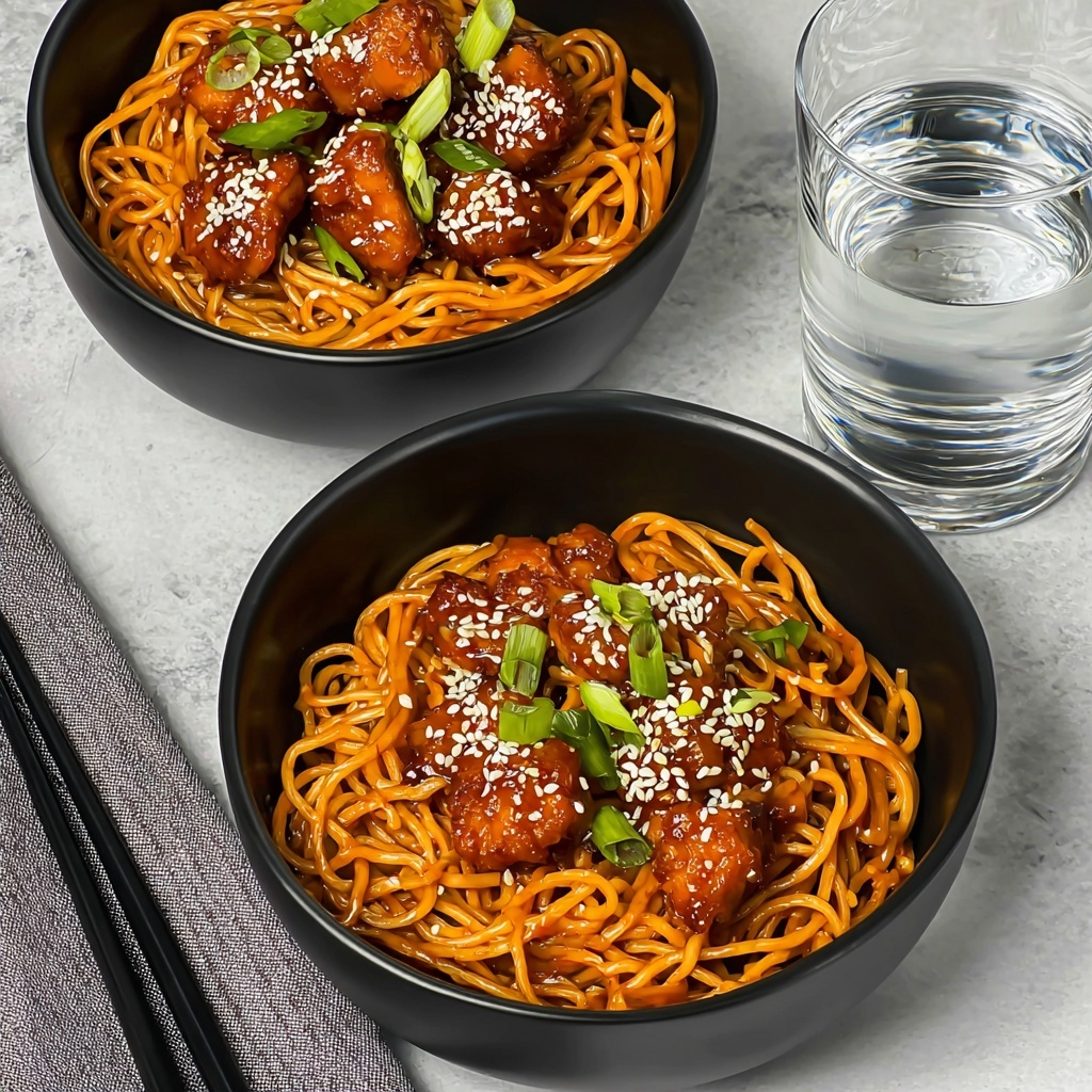 Slow Cooker Honey Garlic Chicken Noodles Recipe - Recipe Image