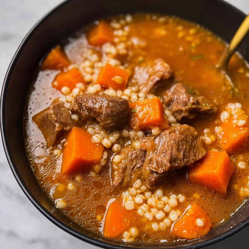 Easy Beef Barley Soup Recipe - Recipe Image