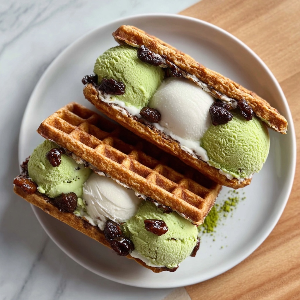 Matcha Red Bean Ice Cream Sandwiches Recipe - Recipe Image