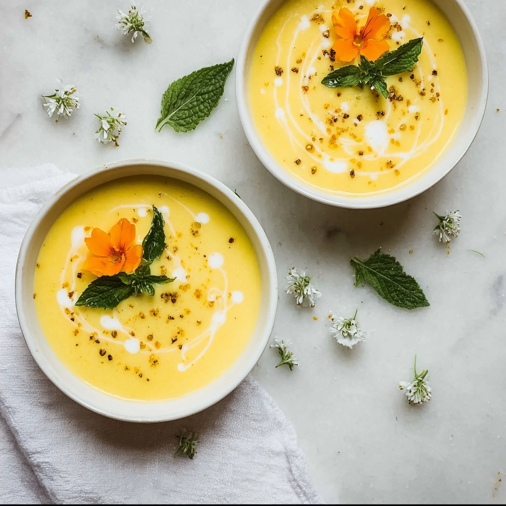 Bright & Creamy Yellow Gazpacho: Your Summer Chill Solution Recipe - Recipe Image