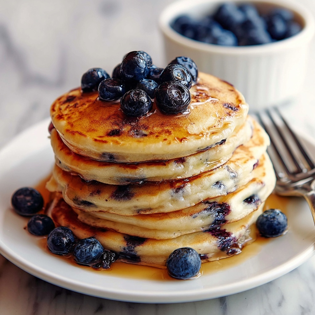 Greek Yogurt Pancakes with Blueberries Recipe - Recipe Image