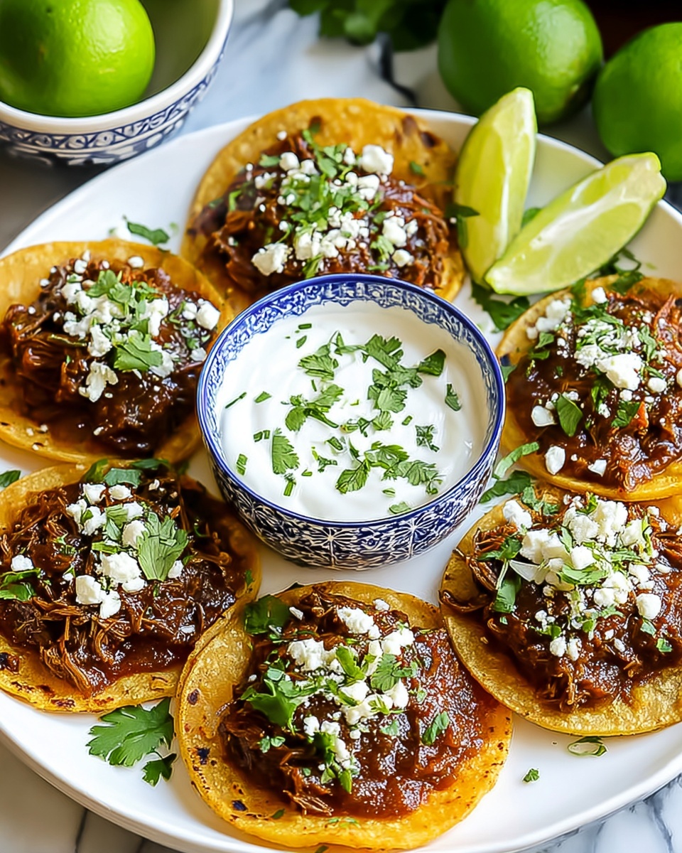 Birria Tostada Stacks Recipe - Recipe Image