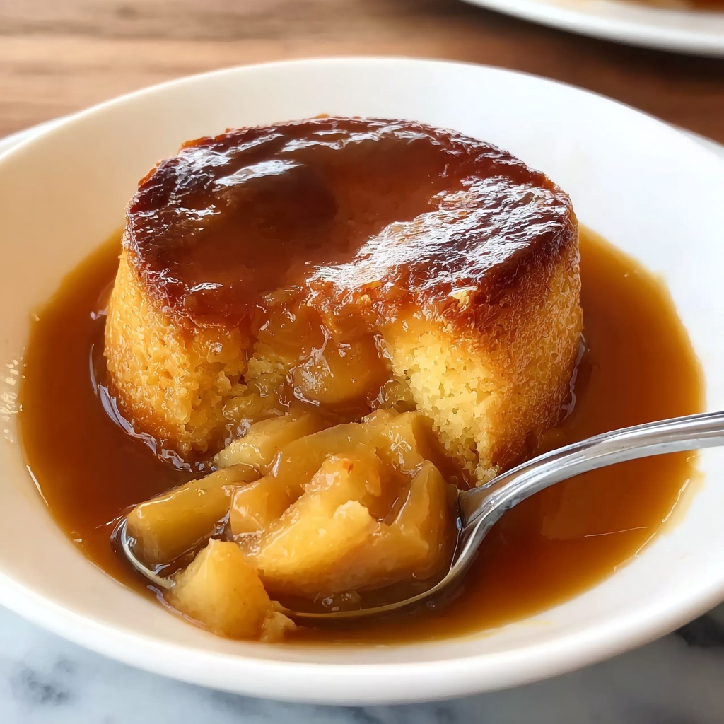Apple Date Cinnamon Pudding with Creamy Toffee Bliss Recipe - Recipe Image