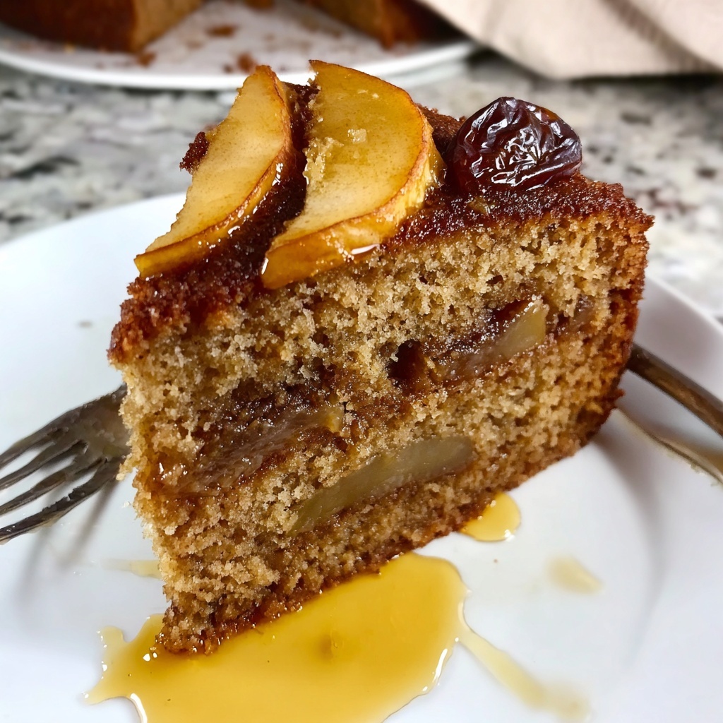Apple Date Honey Spice Cake with Hot Syrup Recipe - Recipe Image
