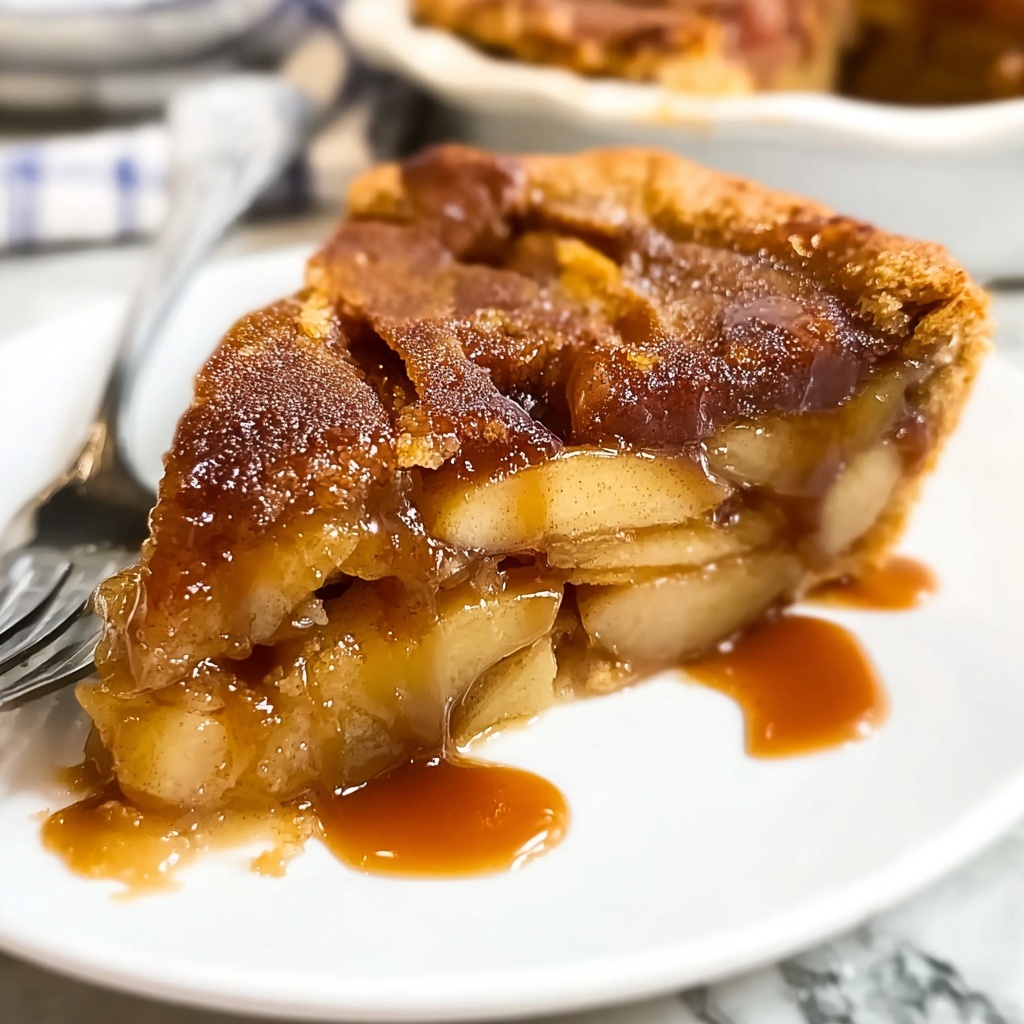 Soft Apple Date Rustic Cake with Toffee Glaze Recipe - Recipe Image