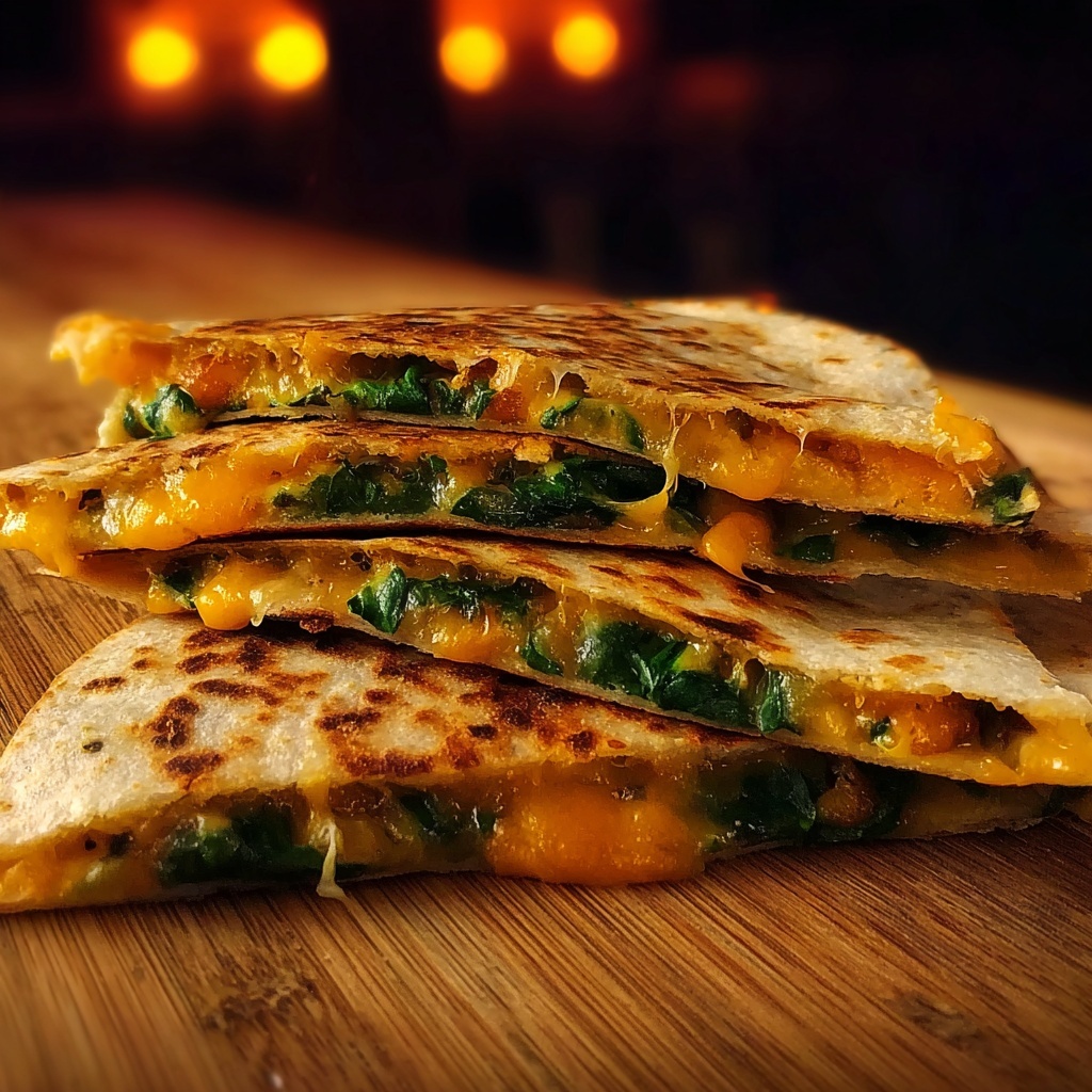 Butternut Squash Spinach Quesadillas Recipe - Recipe Image