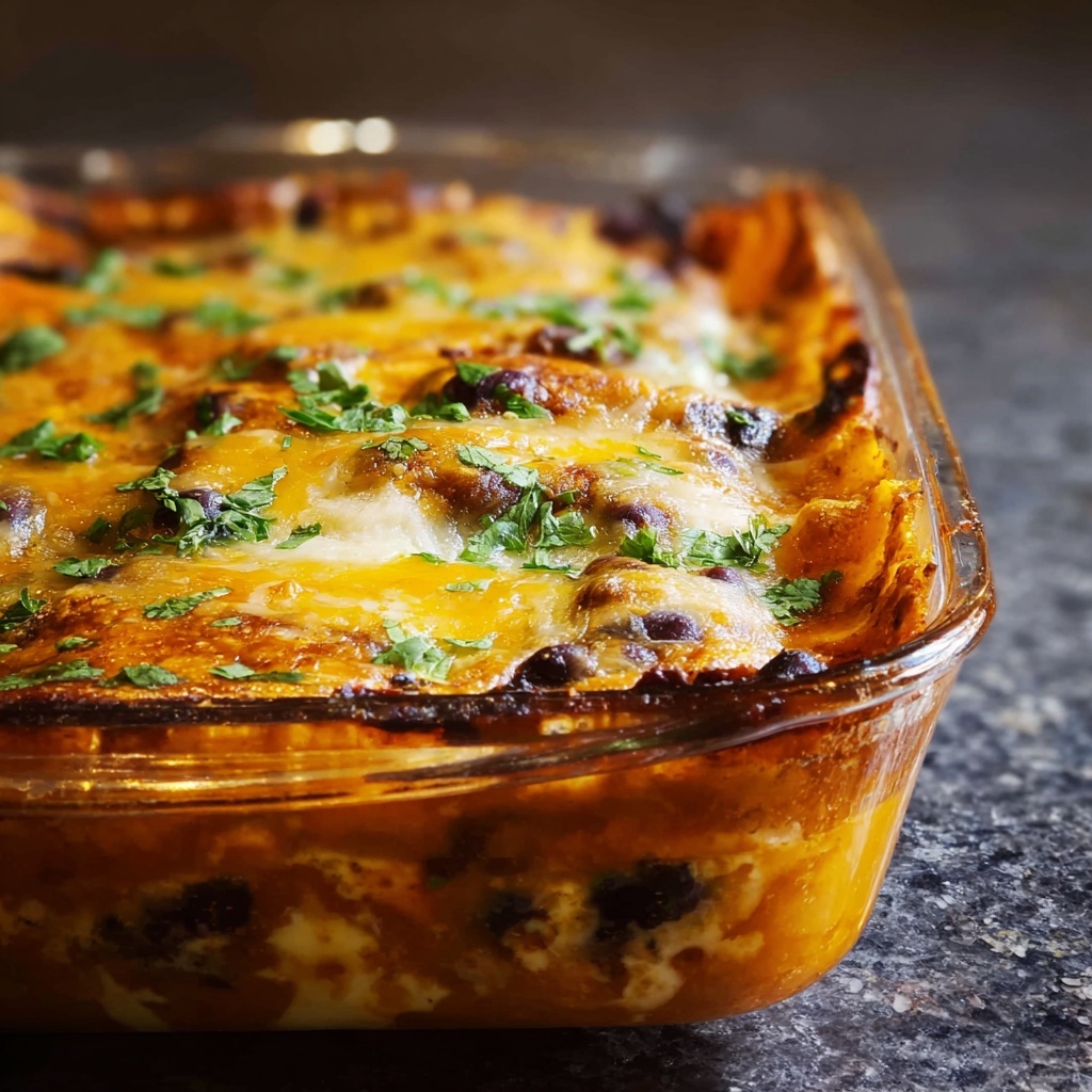Sweet Potato Black Bean Enchilada Casserole Recipe - Recipe Image