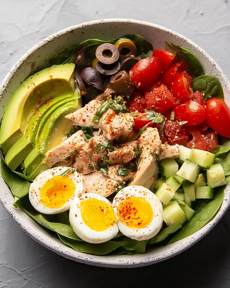 High-Protein Avocado Chicken Salad with Egg Recipe - Recipe Image