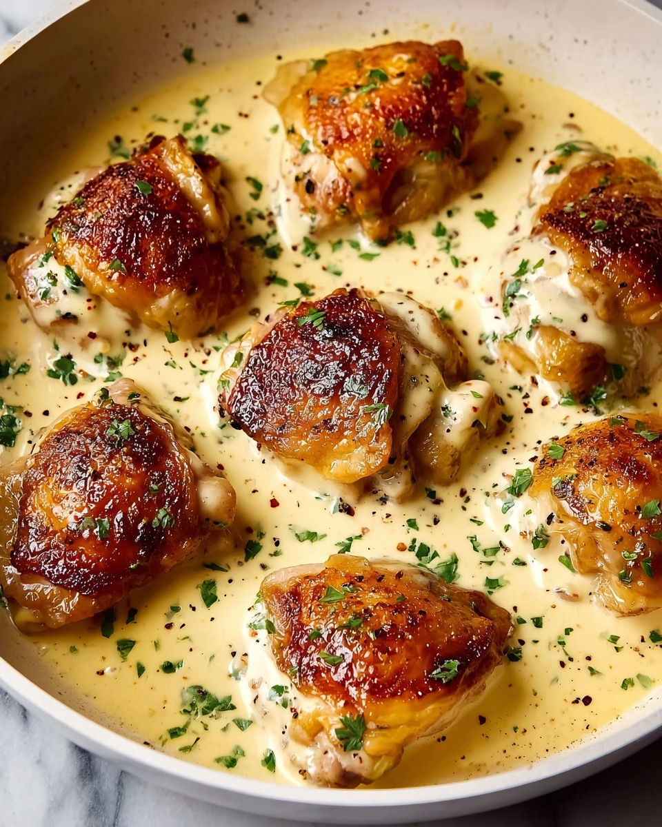 Creamy Oven-Baked Chicken Thighs Recipe - Recipe Image