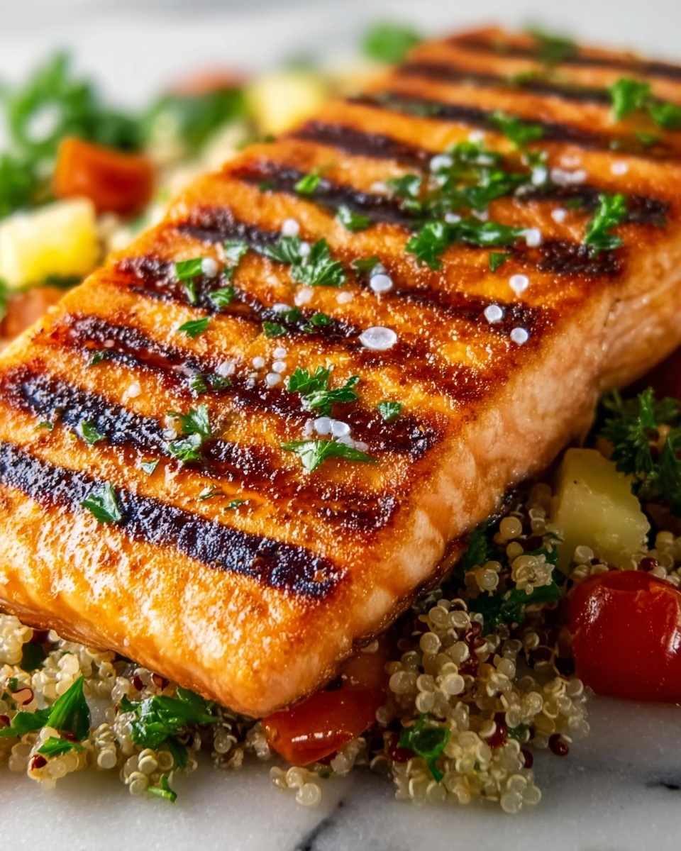 Grilled Salmon with Quinoa Salad Recipe - Recipe Image