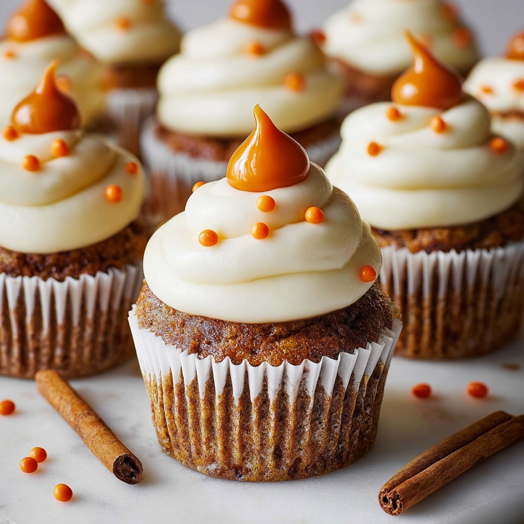 Pumpkin Cupcakes with Cream Cheese Frosting Recipe - Recipe Image