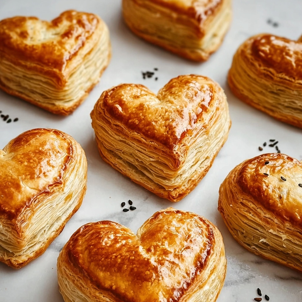 Heart-Shaped Puff Pastry Bites with Pesto and Cheese Recipe - Recipe Image