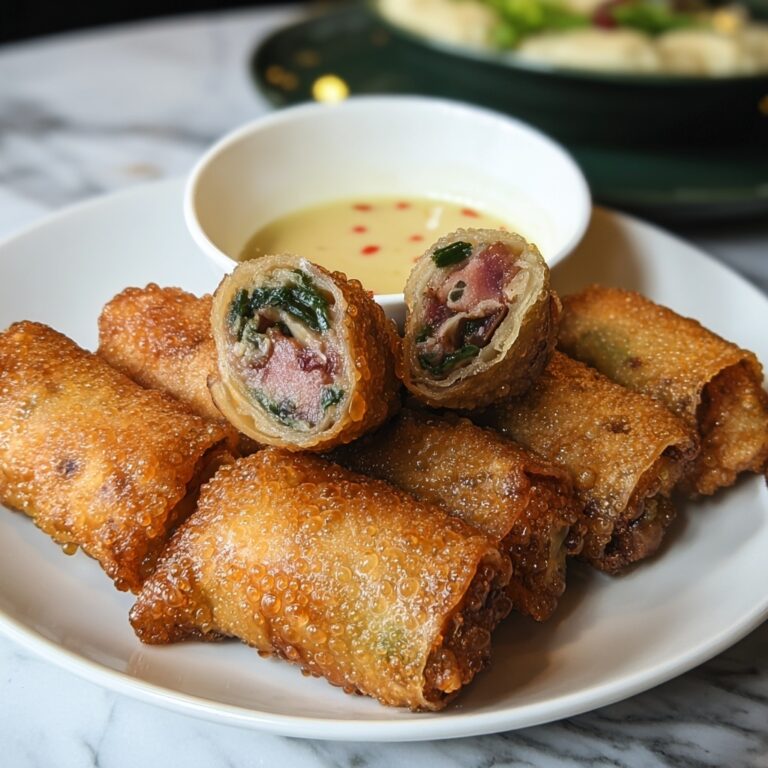 Corned Beef Egg Rolls with Honey Mustard Dipping Sauce Recipe