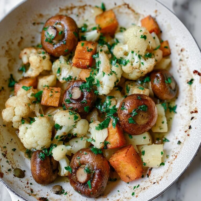 Garlic Mushrooms Cauliflower Skillet Recipe