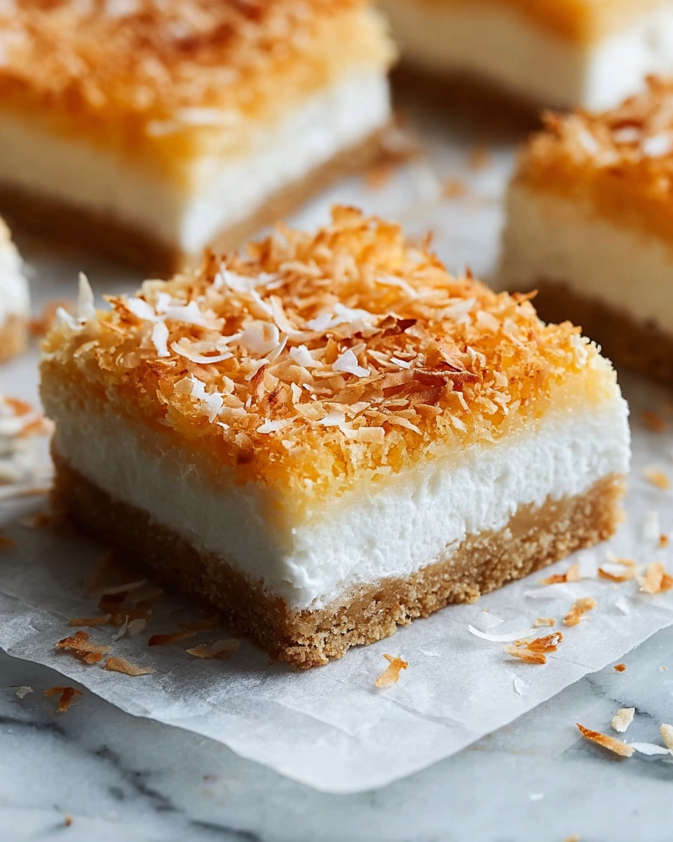 Chewy Coconut Bars Recipe - Recipe Image