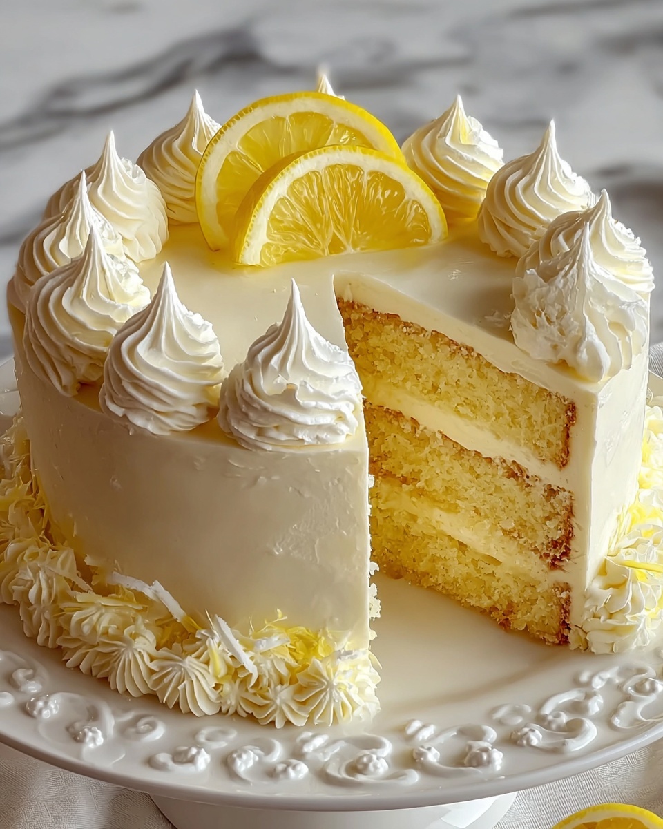 Italian Lemon Cream Cake Recipe - Recipe Image