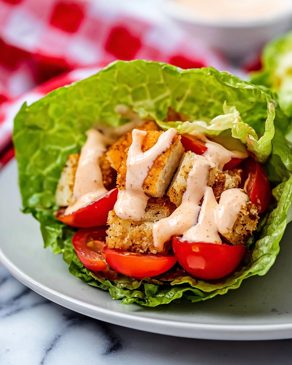 Chicken Caesar Salad Lettuce Wraps Recipe - Recipe Image