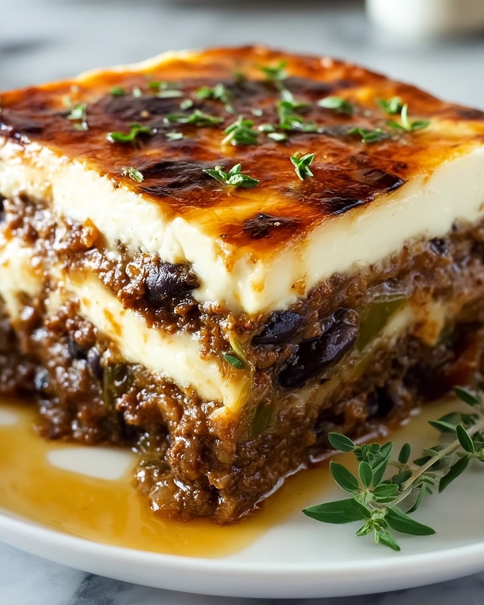 Hearty Greek Moussaka with Béchamel Sauce Recipe - Recipe Image