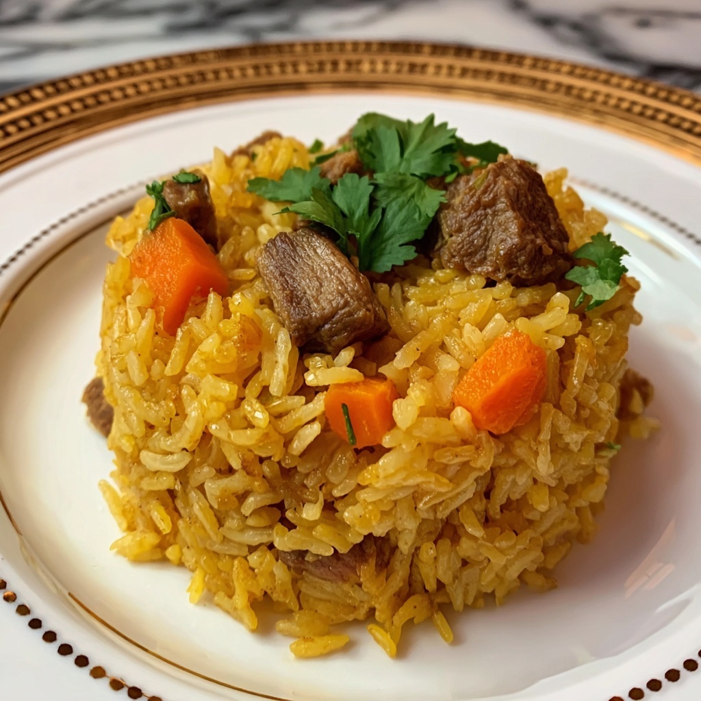 Uzbek Lamb and Carrot Pilaf Recipe - Recipe Image