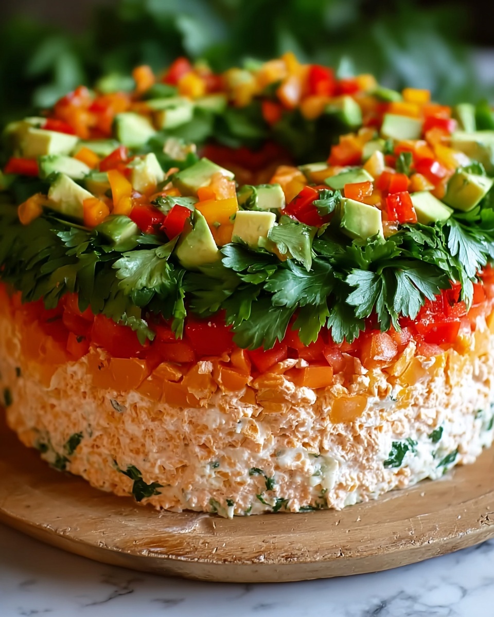 Christmas Taco Cheese Ball Wreath Recipe - Recipe Image