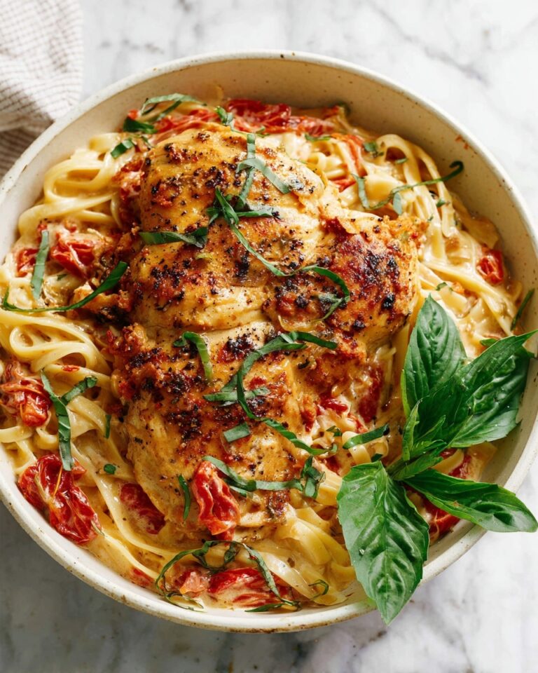 Garlic Basil Chicken with Tomato Butter Sauce Recipe