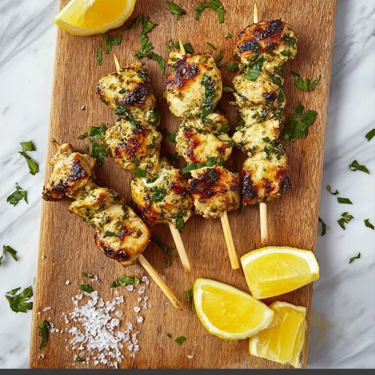 Garlic Parmesan Chicken Skewers Recipe