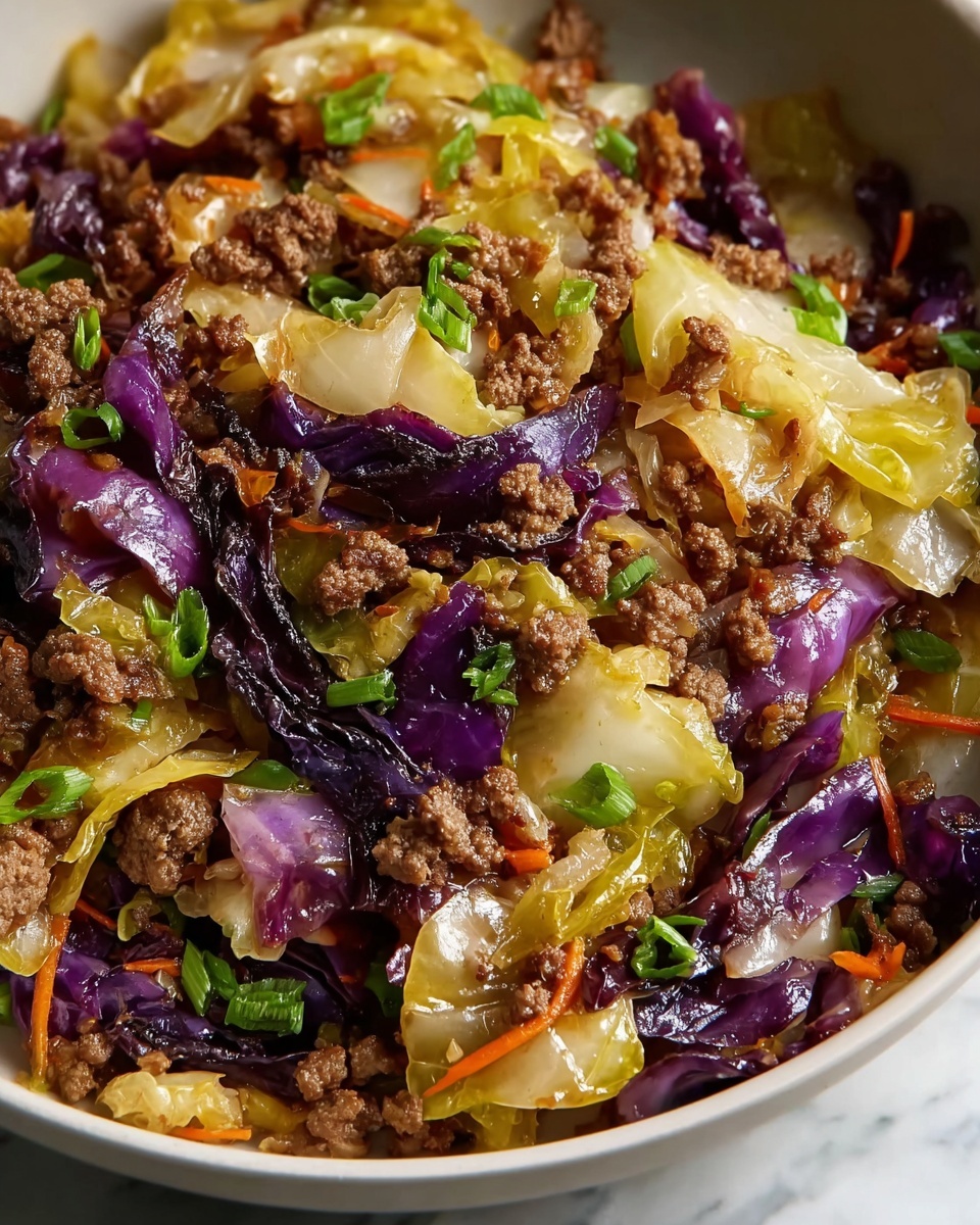 Ground Beef and Chopped Cabbage Skillet Recipe - Recipe Image