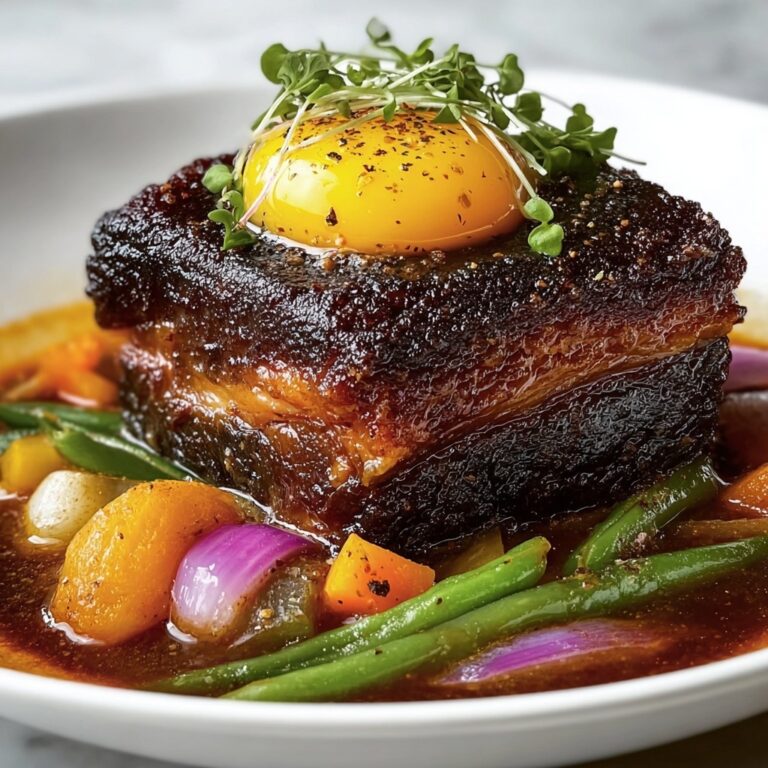 Butter-Braised Short Ribs with Egg Yolk Garnish Recipe