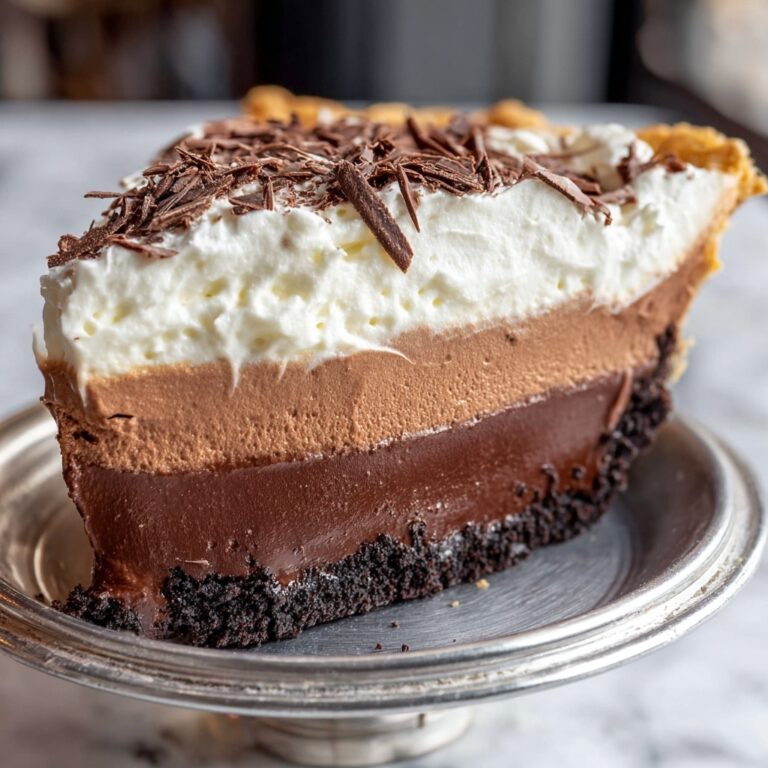 Chocolate Mousse Pie with Whipped Cream and Chocolate Shavings Recipe