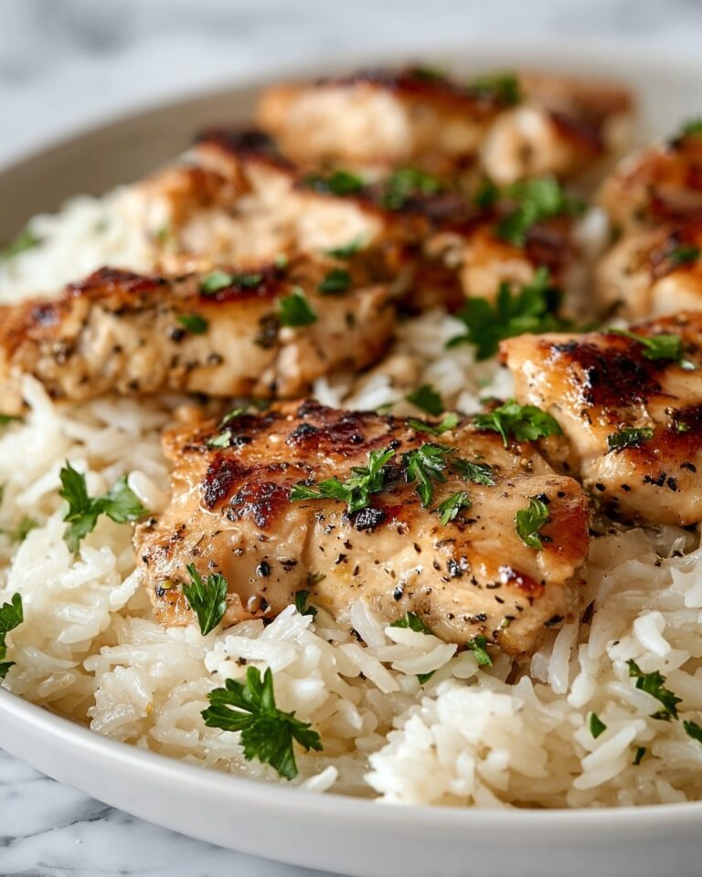 Chicken Scampi with Garlic Parmesan Rice Recipe