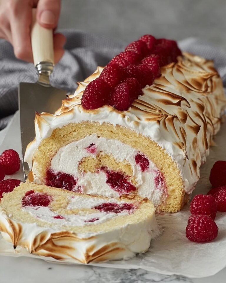 Raspberry Meringue Roulade Recipe