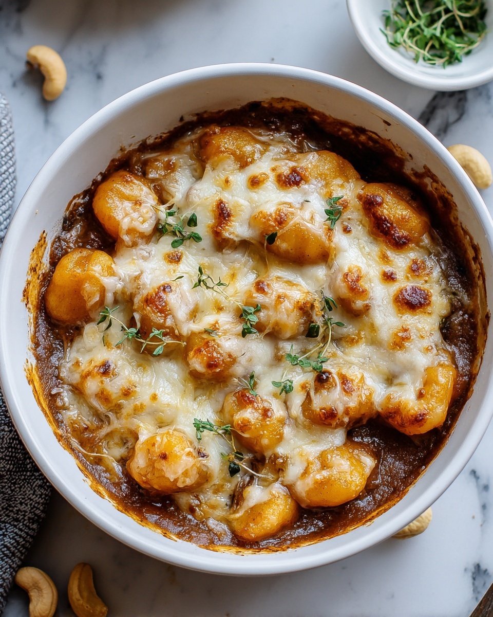 Baked French Onion Gnocchi Recipe - Recipe Image