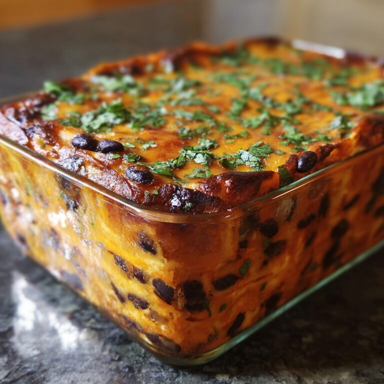 Sweet Potato Black Bean Enchilada Casserole Recipe