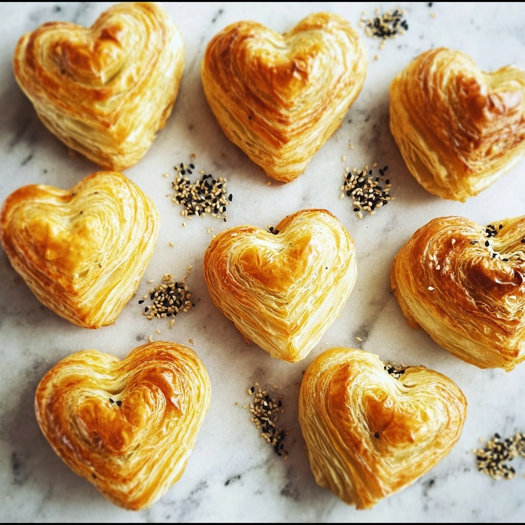 Heart-Shaped Puff Pastry Bites with Pesto and Cheese Recipe - Recipe Image
