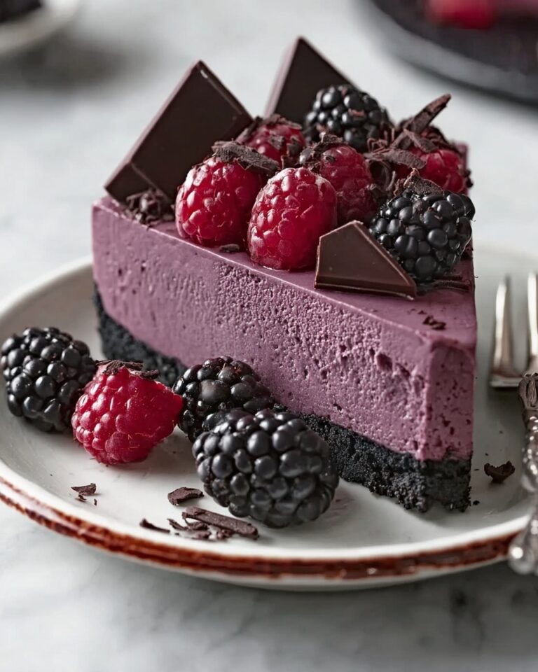 Dark Chocolate Blackberry Cheesecake Recipe