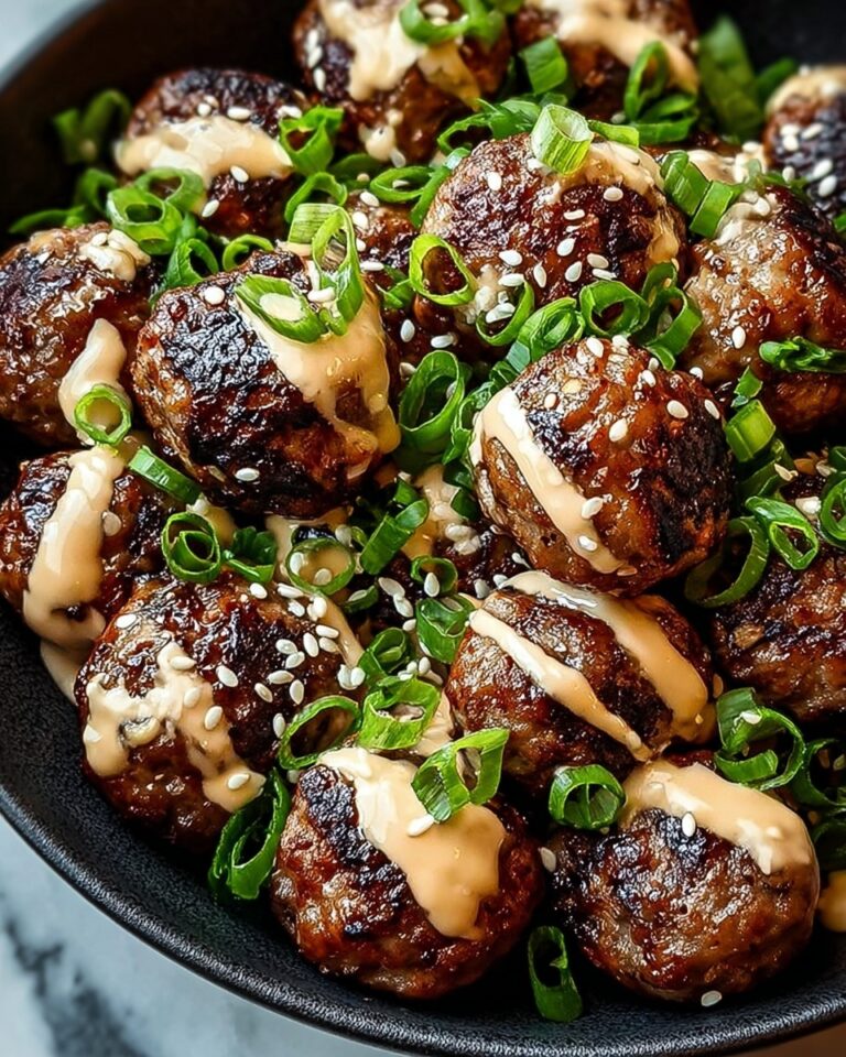 Korean BBQ Meatballs with Gochujang Glaze Recipe