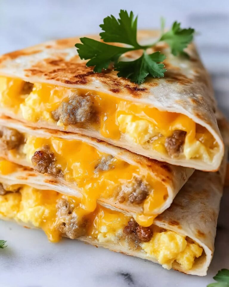 Breakfast Crunchwrap with Hash Browns, Sausage, Eggs, and Cheddar Recipe