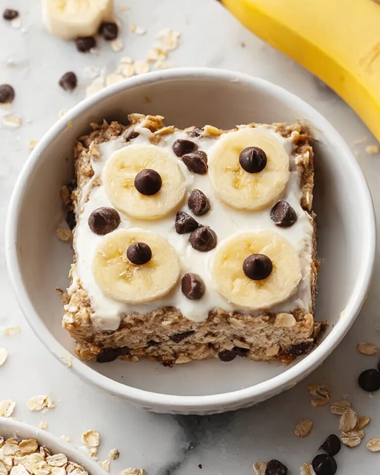 Baked Banana Chocolate Chip Oatmeal Recipe